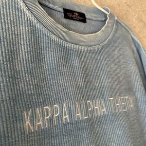 Kappa Alpha Theta Sorority Corded Crewneck Sweatshirt M Medium Oversized Theta